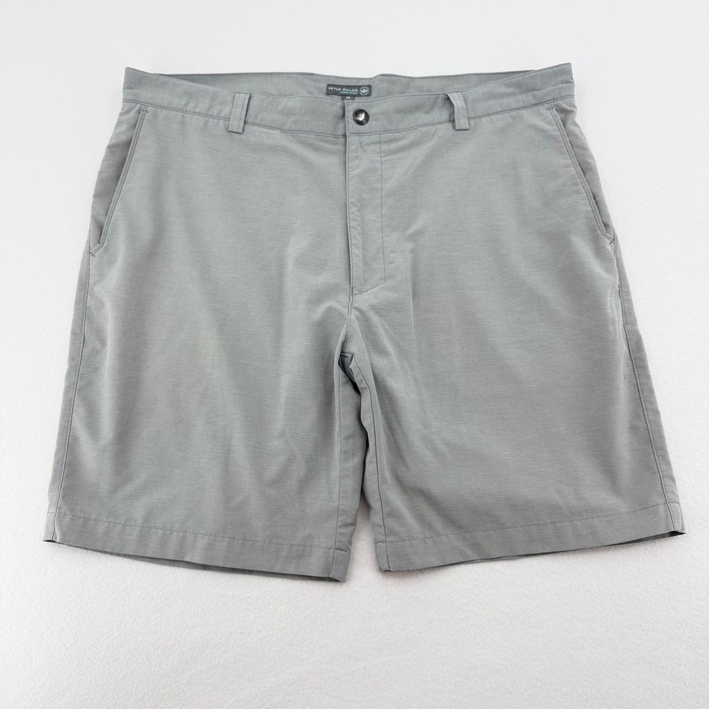 Peter Millar Crown Sport Golf Shorts Mens 38 Gray MS18EP01 Excellent